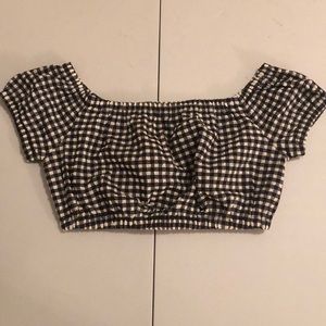 Aritzia off shoulder crop top